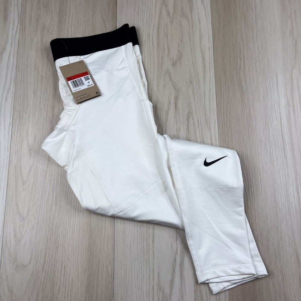 Nike Pro Warm Tights Mens Size Large Inseam 30" White NWI
